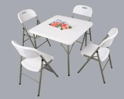 86cm White Square Folding Table for Dining Room