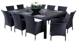Outdoor Garden Aluminum Rattan Wicker Furniture Dining Set Chair Table