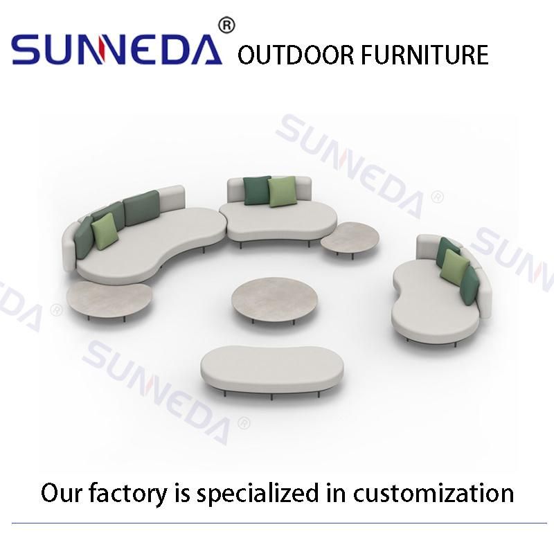 Entertainment Round Shape White Outdoor Wide Furniture
