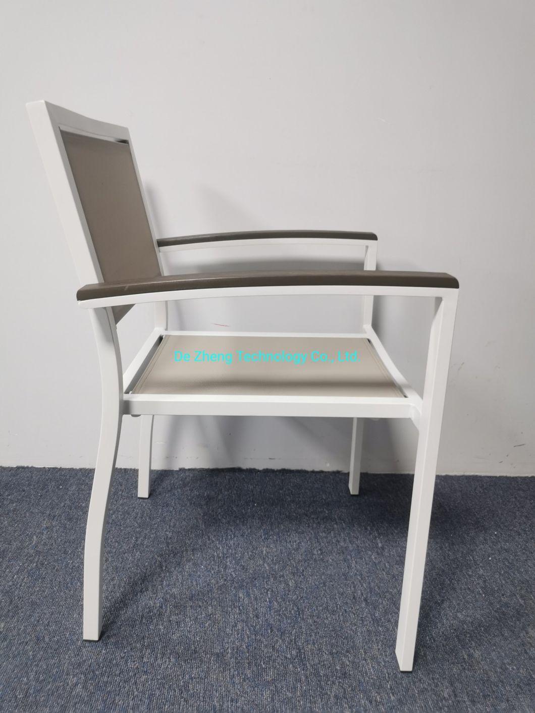 Coffee Shop Restaurant Aluminum Modern Furniture Outdoor Garden Cafe Chair for Restaurant