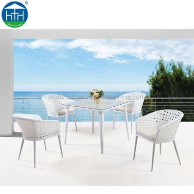 Durable Rattan Wicker Patio Furniture Garden Dining Table and Chair