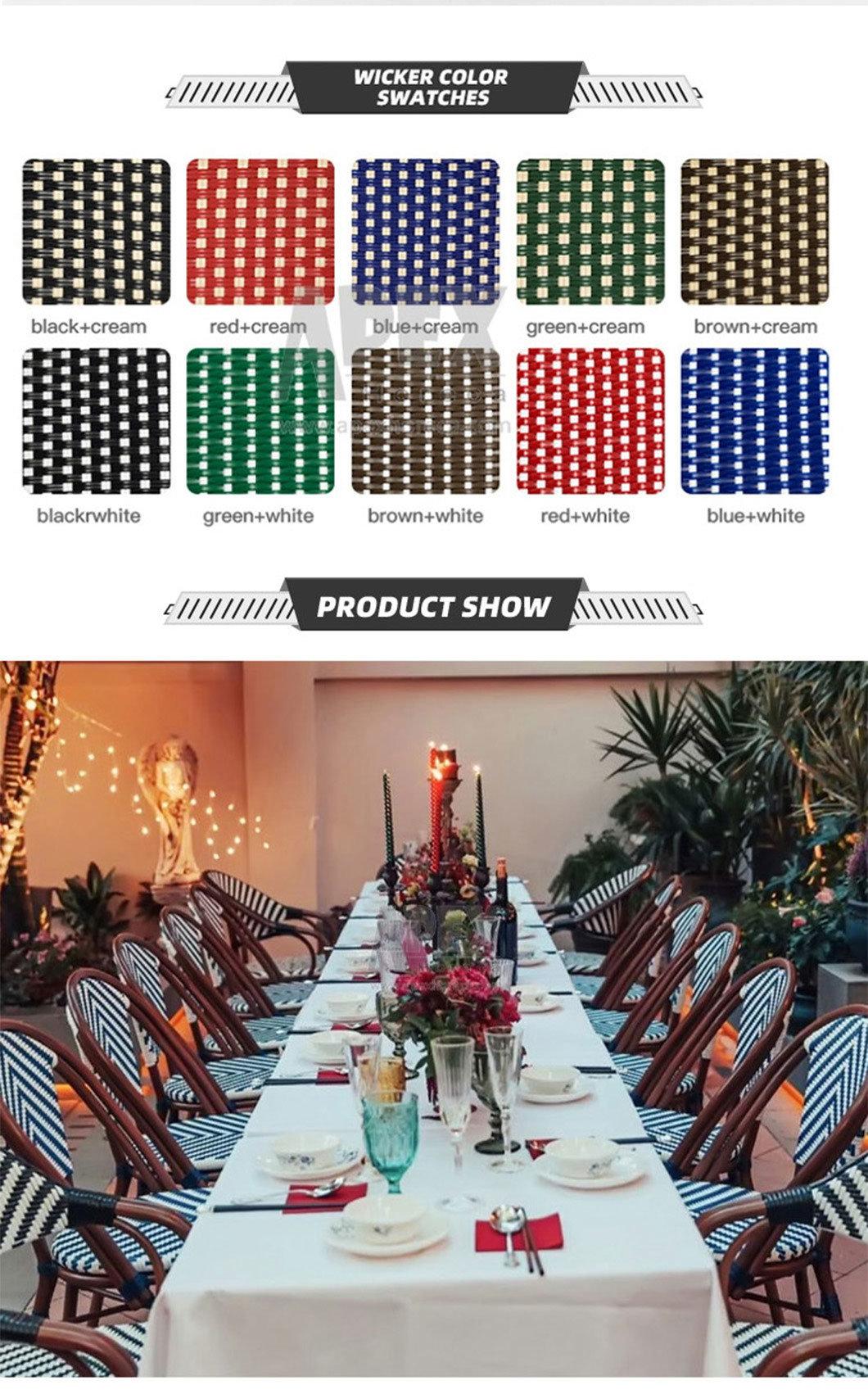 High Quality Wicker Bistro Bar Chair for Cafe and Restaurant