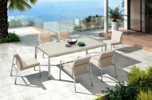 Outdoor/Indoor Comfortable Dining Chair Armless with Metal Legs