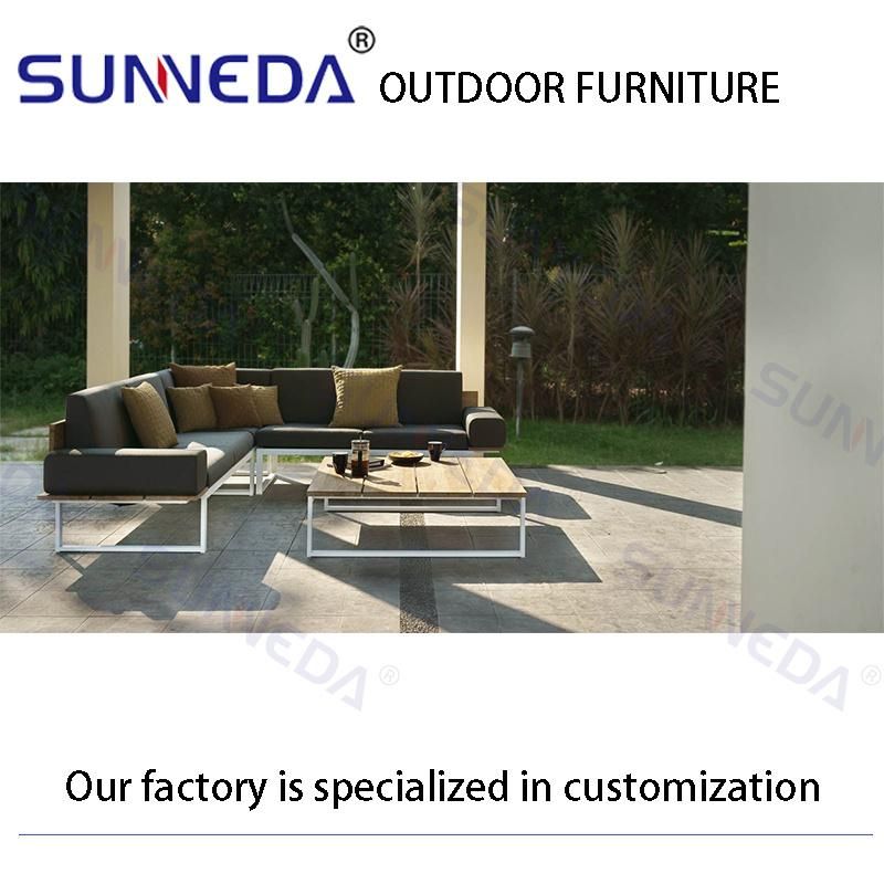 Garden Set Chaise Lounge Metal Aluminum Modern Outdoor Sofas for Patio