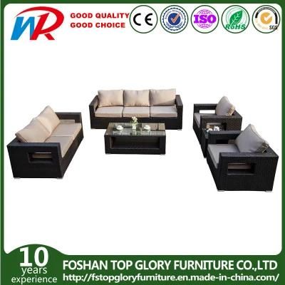 Modern Outdoor Rattan Leisure Garden Furniture Sofa Set with Aluminum Frame