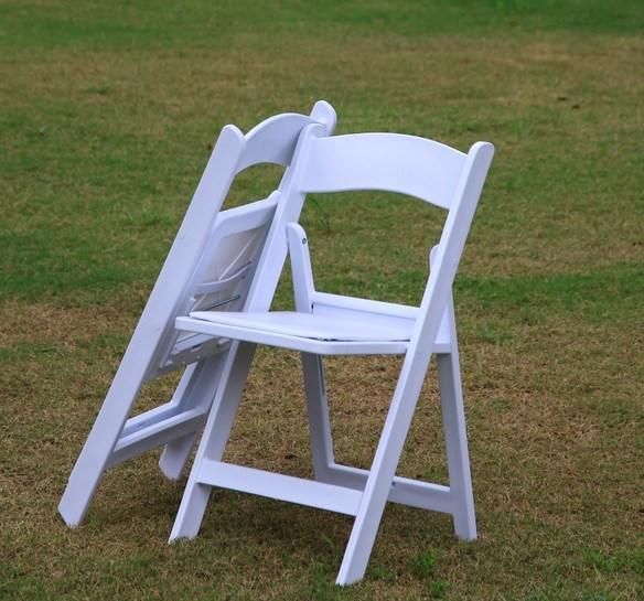 Outdoor White Resin Hercules Folding Wimbledon Chair for Wedding Party