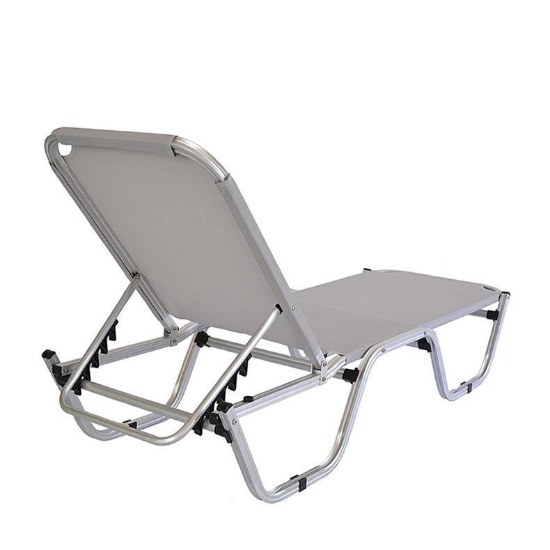Aluminum Outdoor Sun Chair Pool Chaise Lounge Chair with Armrest