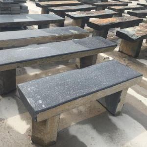 Natural Black Color Stone Bench for Decoration