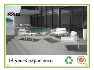 Aluminium Outdoor Furniture White Modern Garden Sofa