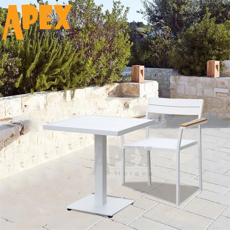 Outdoor Garden Furniture Cafe Aluminum Stackable Waterproof Dining Chair Wholesale