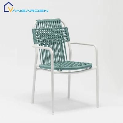 French Style Lightweight Outdoor Stacking Bistro Chairs with UV Protection Water Proof Material