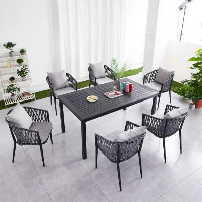 Fashion Metal Carcass Balcony Aluminum Table Chair Set Outdoor Furniture Set