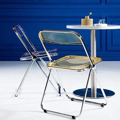 2021hot Sale Modern Transparent Acrylic Folding Chair