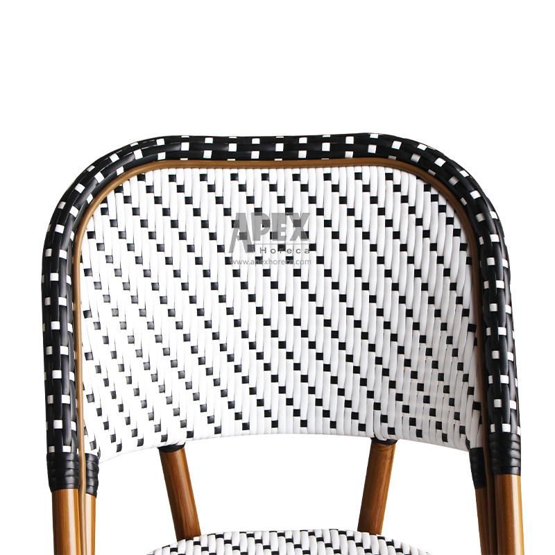 Outdoor Aluminum Frame with Resistance UV-Rattan Bistro Chair