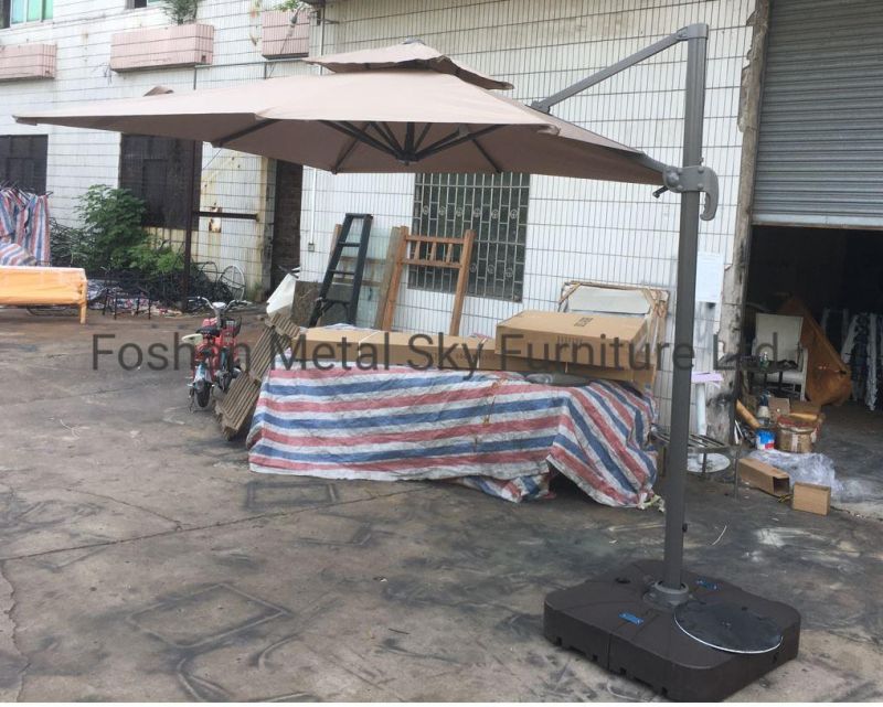 Outdoor Garden Marble Roman Folding Cantilever Parasols Beach Patio Umbrellas