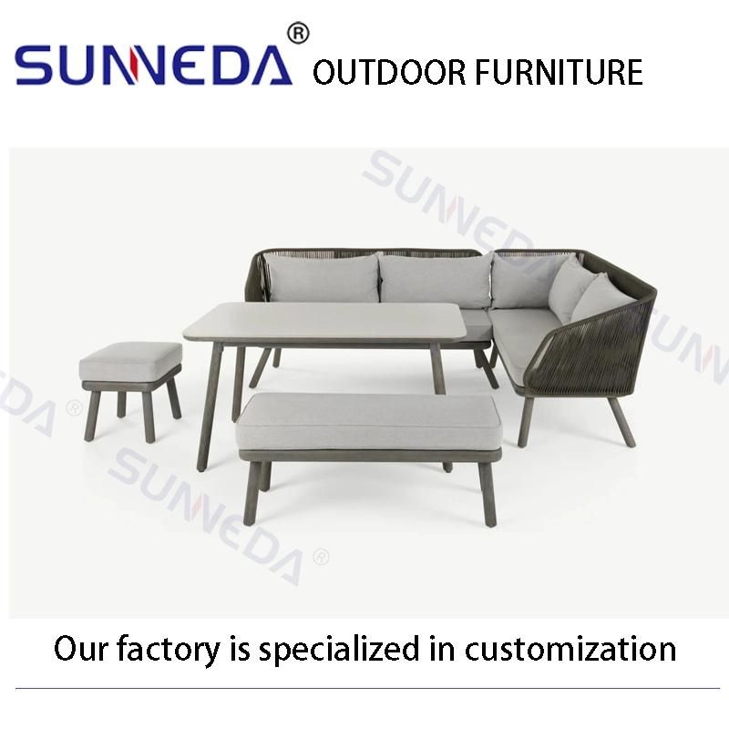 Beautiful Alu Frame Long Soft Cushion Metal Frame Sun Lounger Set