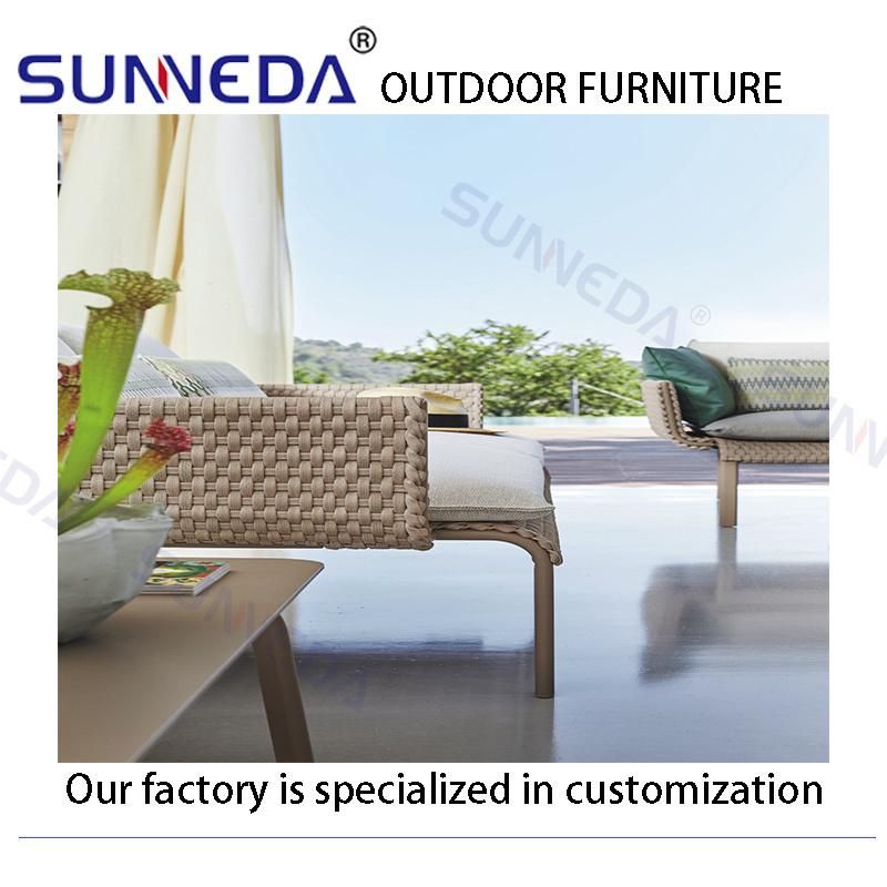 Outdoor Furnitures Garden Leisure Luxury Woven Rattan Wicker Sofas with Chairs Table