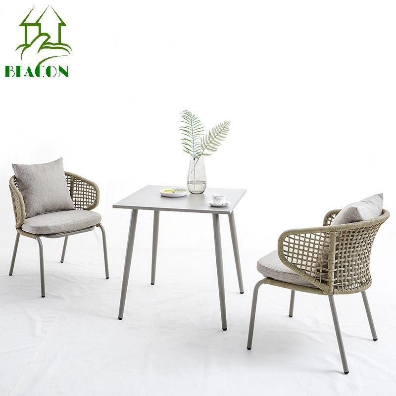 Waterproof Simple Garden Furniture Aluminum Patio Table Set