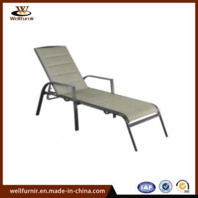 Well Furnir Aluminum Outdoor Rattan Lounge with Armrest (WF-185808L)