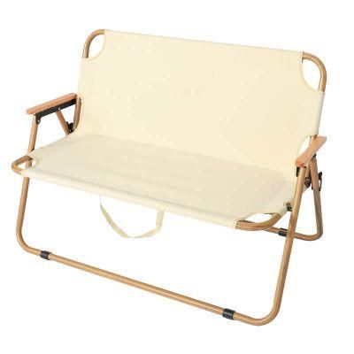 Fold up Double Person Sitting Wooden Chairs for Beach Relaxing