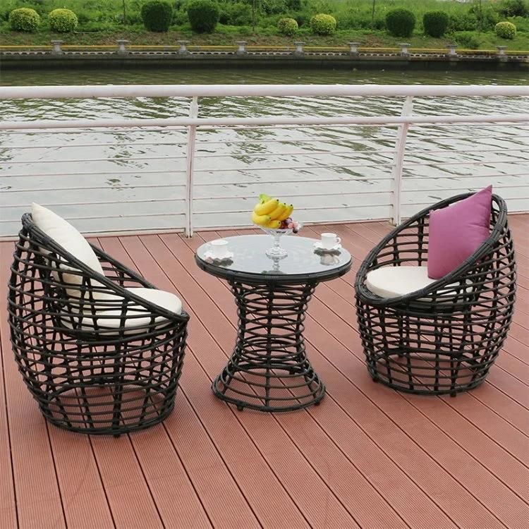 Outdoor Leisure Wicker Rattan Patio Garden Furniture for Hotel Office Dining Set