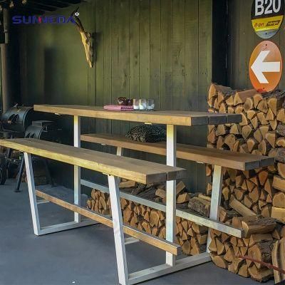 Project Custom Natural Wood Outdoor Garden Bench