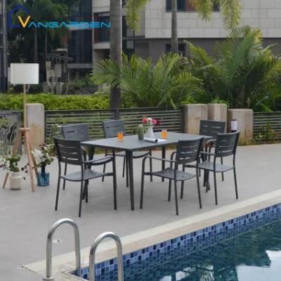 Easy Maintenance 6 Seater Restaurant Outdoor Terrace Furniture Aluminum