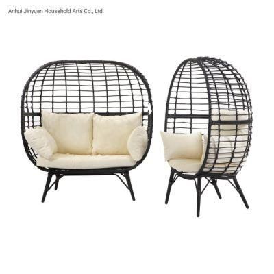 Wicker Egg Design Stand Chair Single or Double Seat Chairs for Patio