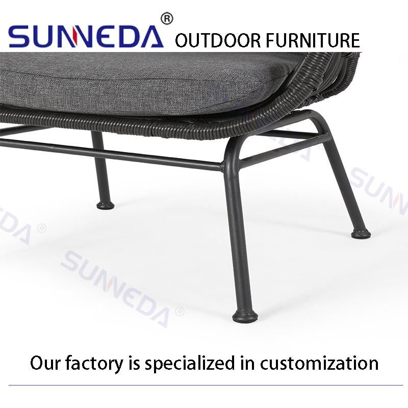 Aluminum Furniture Moden Outdoor Woven Rattan Wicker Outdoor Garden Sofa