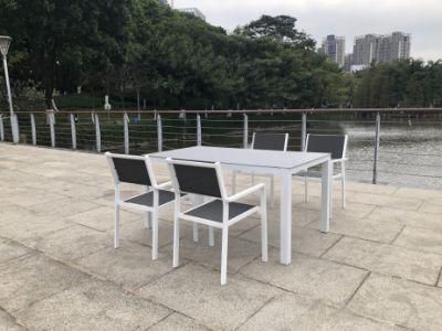 Metal European OEM Black Patio Set Best Outdoor Dining Sets