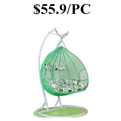 Leisure Wdeeing Garden Stackable Headrest Footrest Egg Rattan Swing Chair