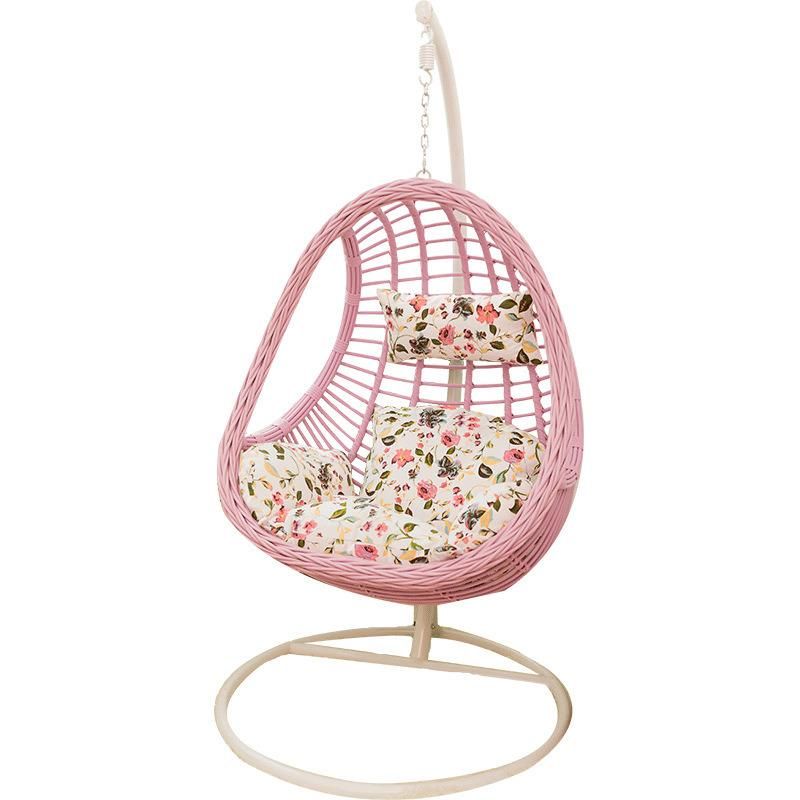 Comfortable Fashionable Leisure Rattan Patio Hanging Egg Headrest Swing Chair
