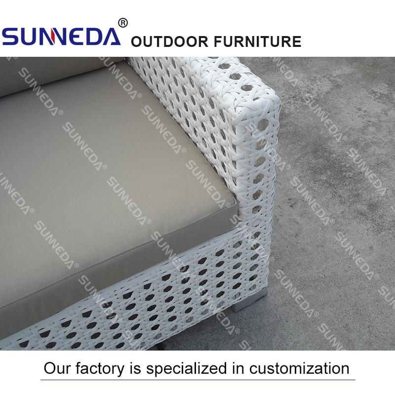 Modern Rattan Outdoor Sofa Cafe Bar Single Double Sofa with Cushion