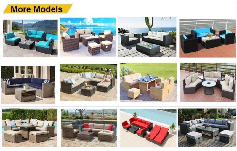 Popular Furniture Rattan Garden out Door Wicker Corner Sofa Home Hotel Furniture