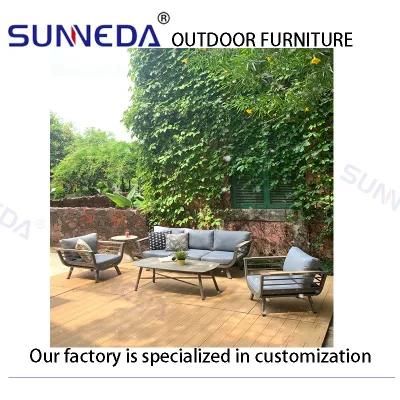 Deluxe Outdoor Modern Leisure Aluminum Sectional Garden Sofa Furniture
