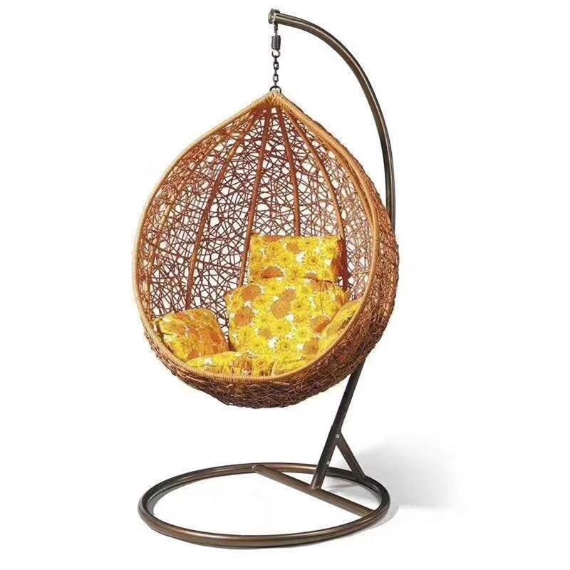 Wholesale Comfortable Leisure Home Minitype Garden Hanging Rattan Swing Chair