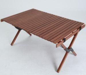 Wooden Roll up Table for Outdoor Picnic