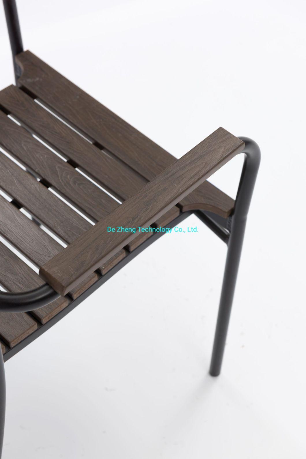 Retro Bar Furniture Leisure Facilities Aluminum Steel Dining Sidechair Bar Dinging Distress Outdoor Handrails Chair Furniture