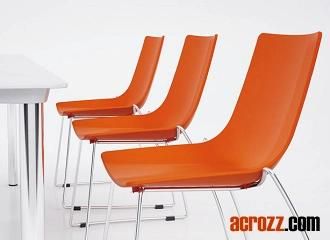 Sleigh Leg Plastic Dining Chair