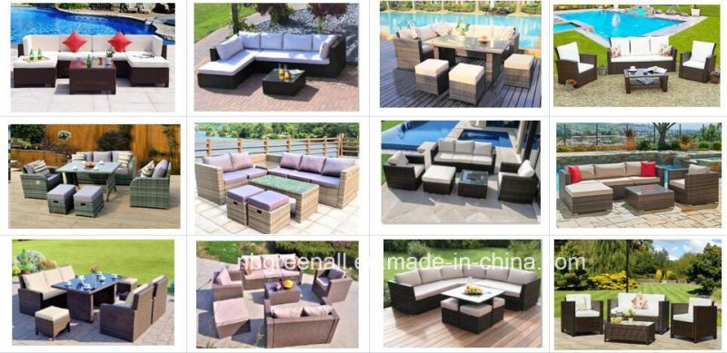 4PCS Kd Outdoor Garden Furniture for Patio Rattan Wicker Sofa