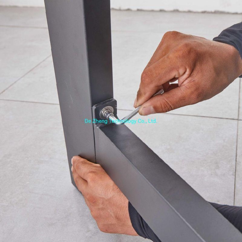 Commercial Furniture Square Wooden Aluminum Table Restaurant Dining Table Furniture
