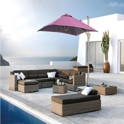 New Listing Luxury Single Top Outdoor UV Isolation Aluminum MID Pole Outdoor Umbrella