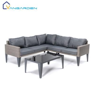 Waterproof Aluminum Home Garden Outdoor Furniture Rattan Sofa Set