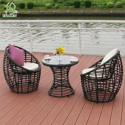 Aluminum Frame Weaving Rope Outdoor Patio Dining Set