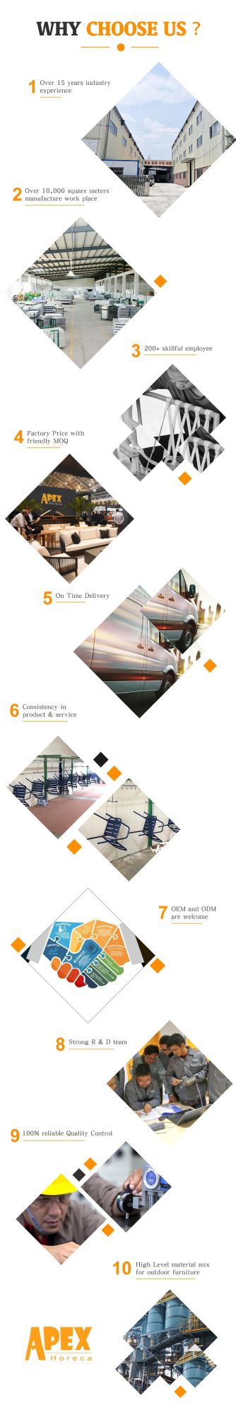 Aluminium Non Wood Chair Outdoor Furniture Cafe Furniture