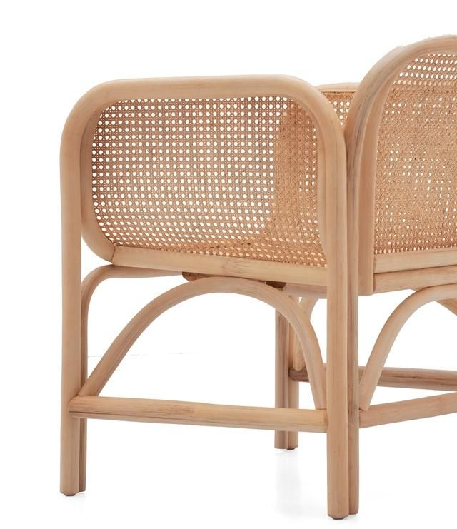 Popular Hot Sale High Quality Comfortable Home Using Real Natural Rattan Single Arm Chair
