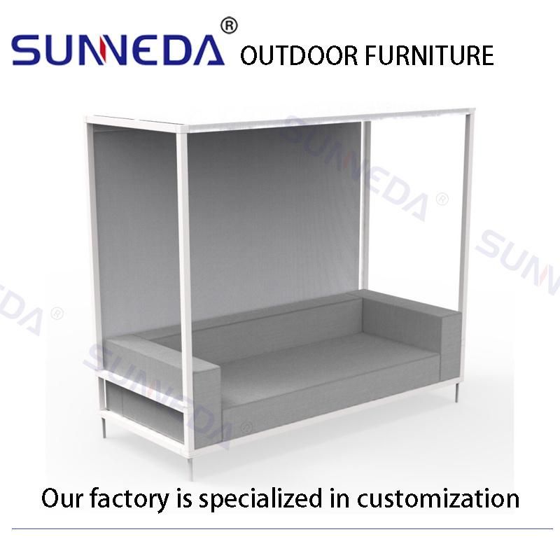 Simple Style Outdoor Custom Patio Beach Sofa with Sunshade Furniture