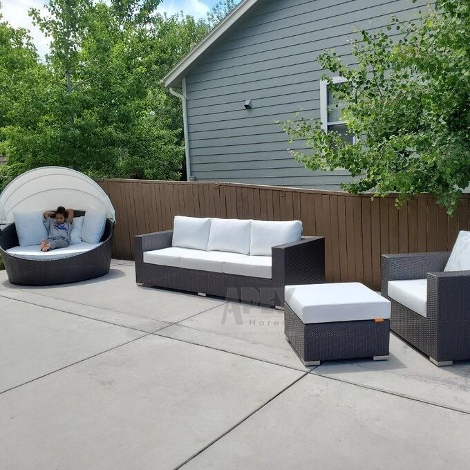 Outdoor Garden Wicker Rattan Seating Group with Cushions