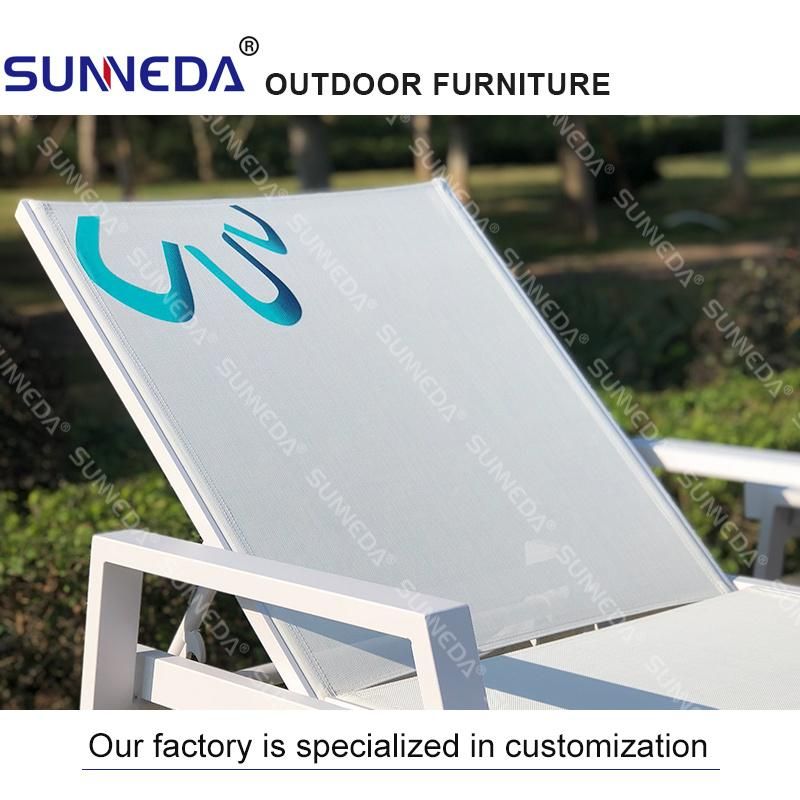 Sunneda Outdoor Garden Hotel Patio Resort Beach Furniture Aluminum Sofa Chair Lounge & Parasol