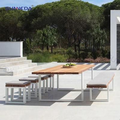 Modern Minimalist Outdoor Furniture Used in Villas Hotel Courtyard Bench Set